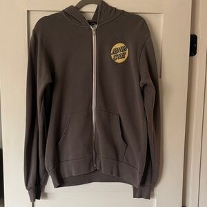 Santa Cruz Brown Hoodie with Gold Logo